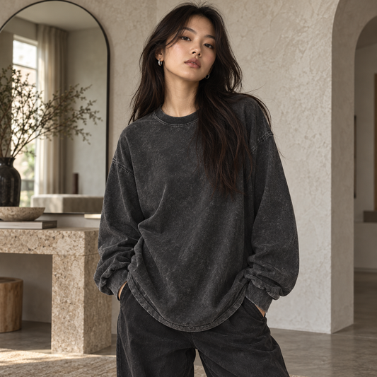 Washed Cotton Oversized Tee