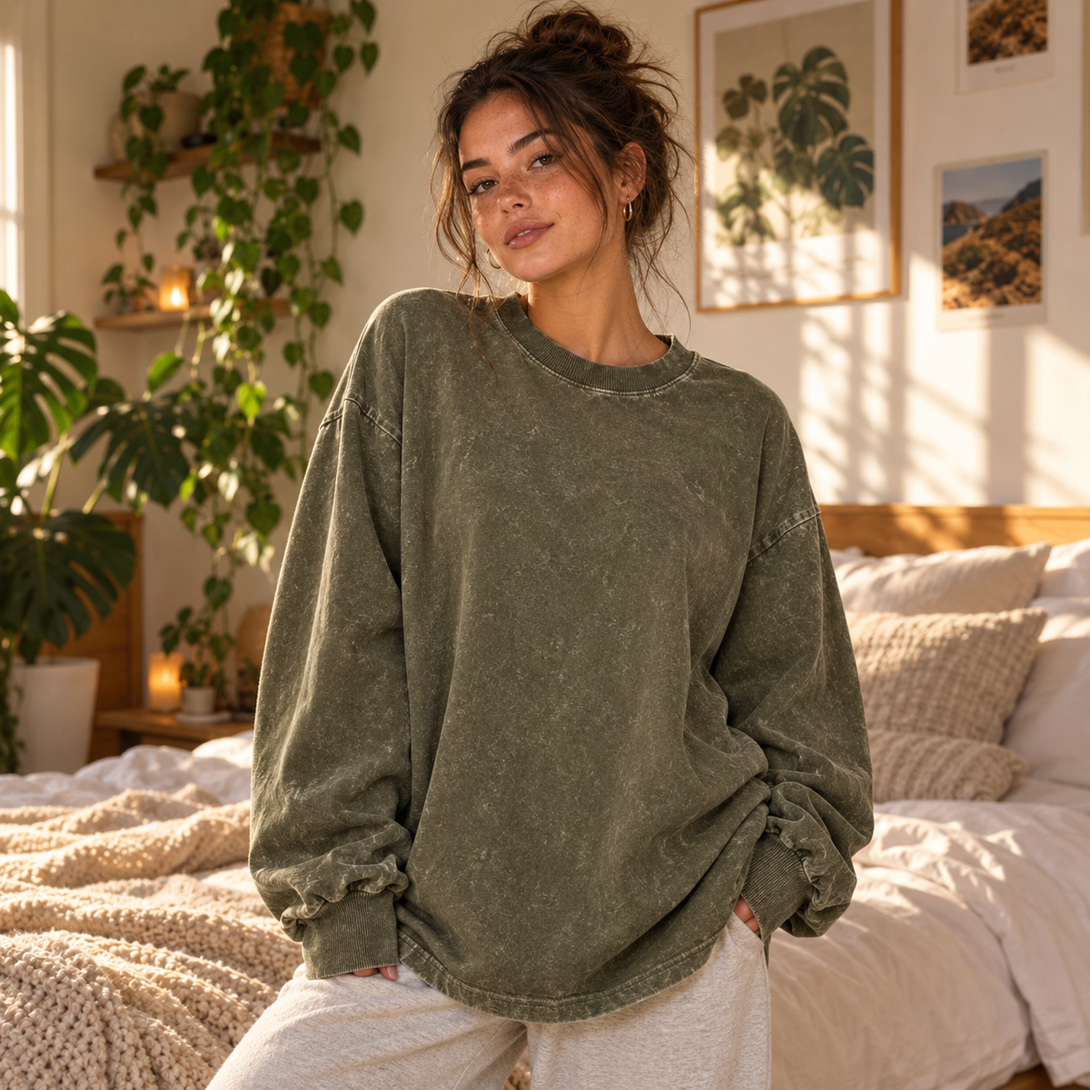 Washed Cotton Oversized Tee