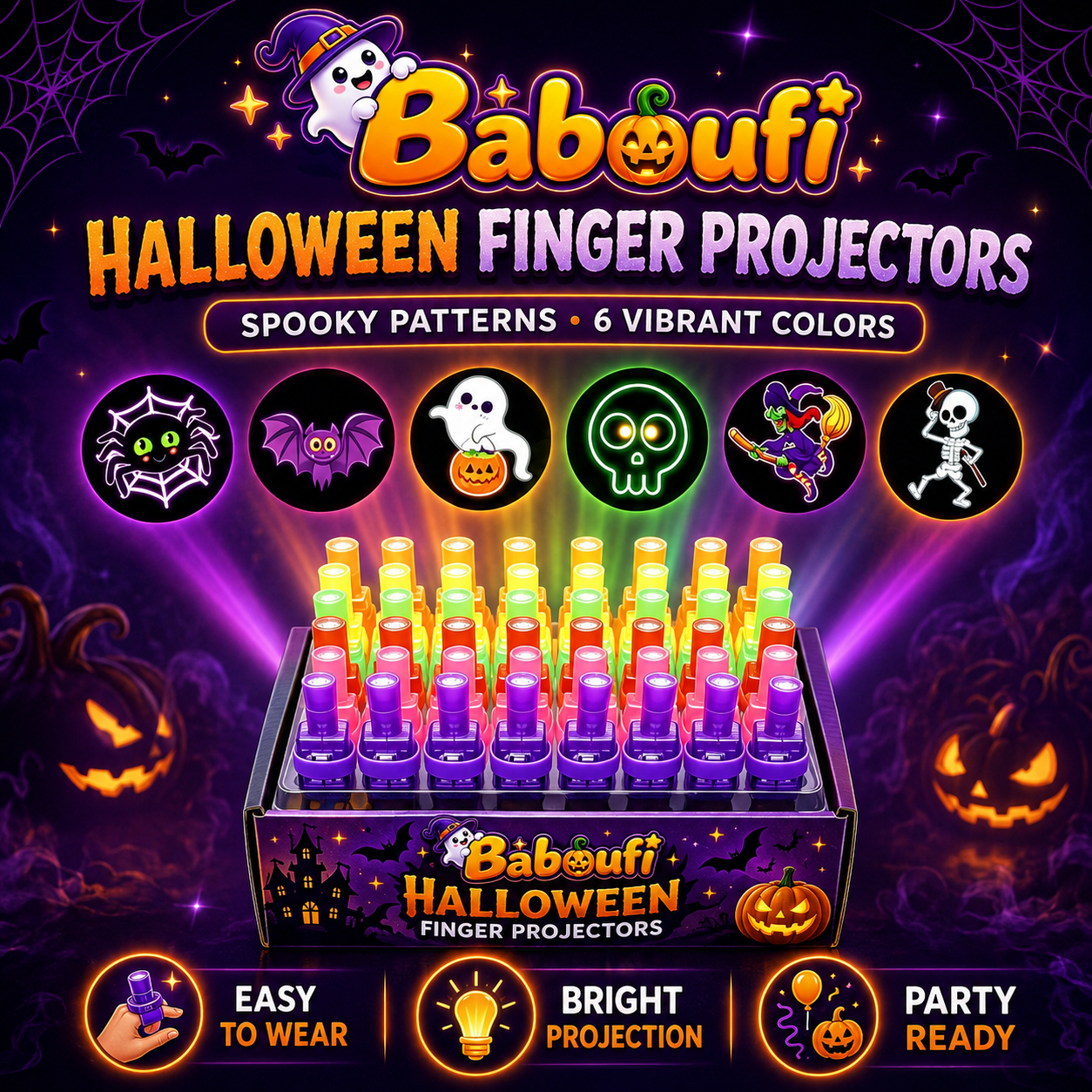 SpookBeam™ - Halloween Finger Projectors
